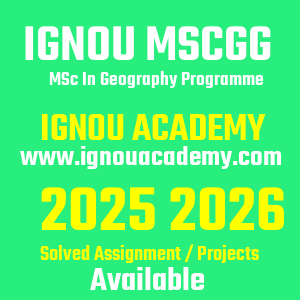 IGNOU MSCGG SOLVED ASSIGNMENT 2025 2026